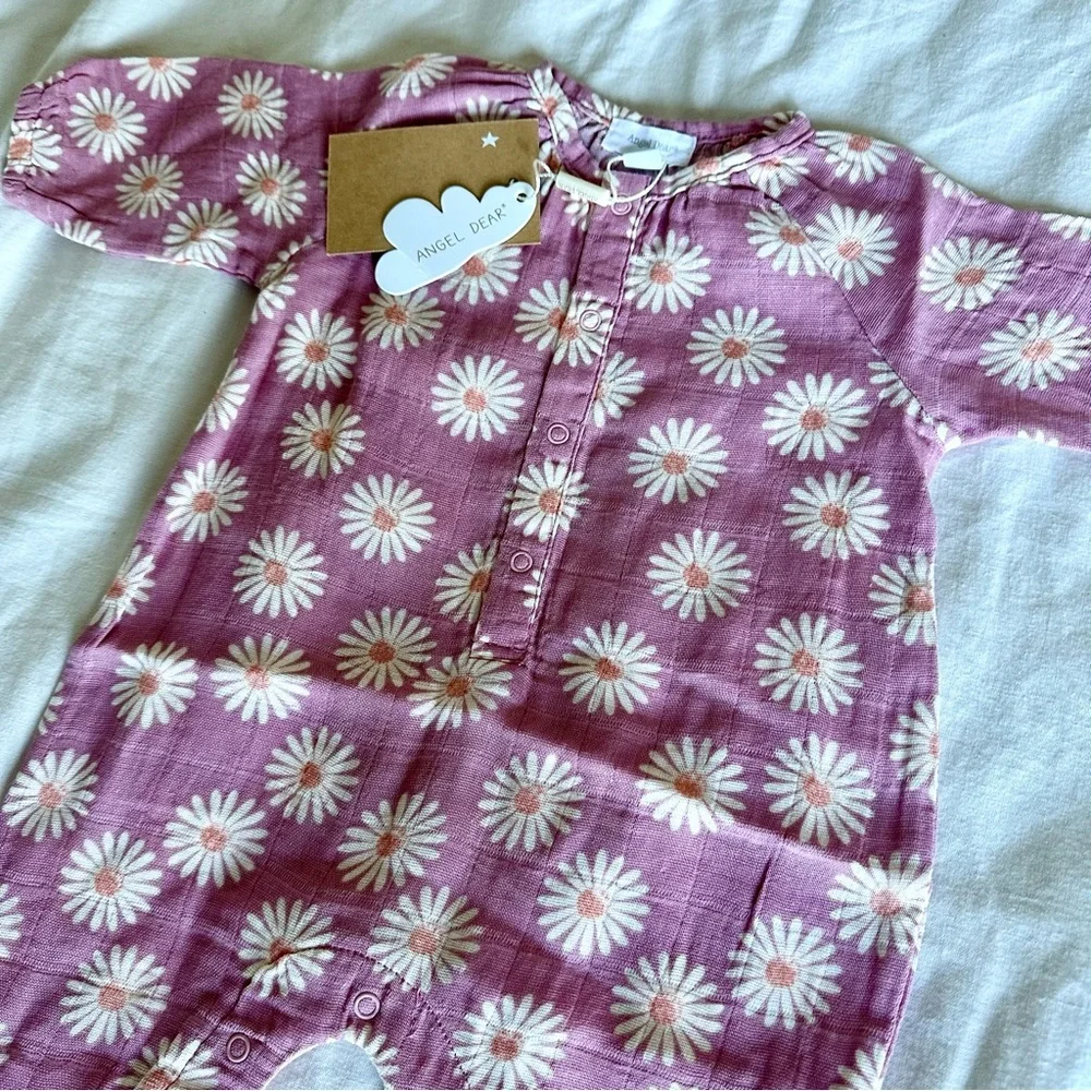 Angel Dear Peasant Romper Daisy Dynamo NWT 0-3 months